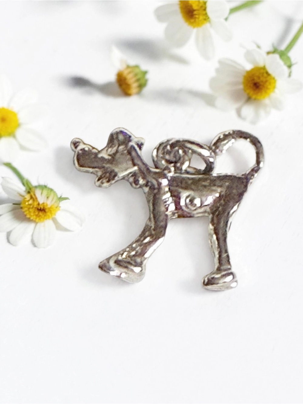 Vintage 70s Sterling Silver Pluto Charm